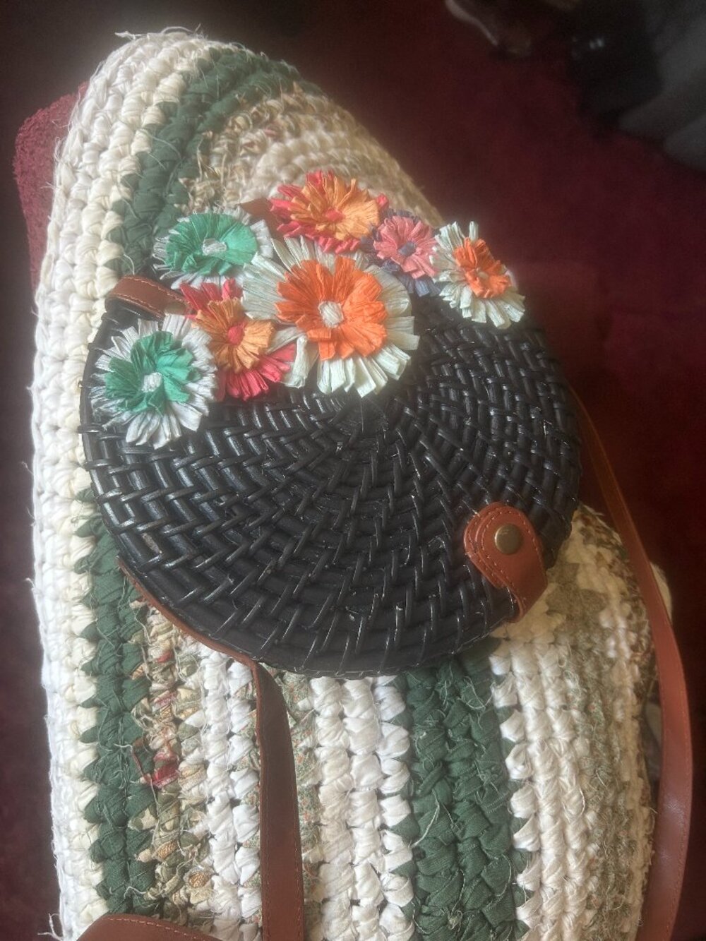 J CREW  PURSE RATTAN